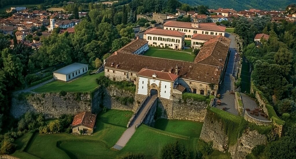 aerial view of the citadel of the basque country
